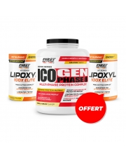 Sèche & définition musculaire : 1 Ico Gen Phase 8 2000g + 1 Lipoxyl 100X Elite 400g + 1 Lipoxyl 100X Elite 400g GRATUIT