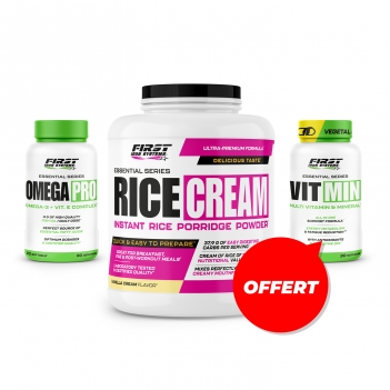 Nutrition & Santé : 1 Omega Pro 90 softgels + 1 Rice Cream 1000g + 1 Vit Min 60 Gélules gratuit