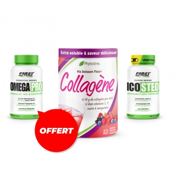 Nutrition & Santé : 1 Collagène 345g + 1 Ico Steo 2.0 120 gélules + 1 Omega Pro 90 softgels gratuit