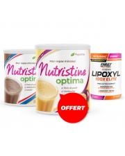 Perte de poids : 1 Nutristine 800g + 1 Lipoxyl 100X Elite 400g + 1 Nutristine  800g gratuit