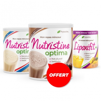 Perte de poids : 1 Nutristine 800g + 1 Lipoxifit + 400g  + 1 Nutristine 800g gratuit