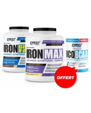 Prise de masse : 1 Iron Max 2800g + 1 Iron Breakfast 1200g + 1 Ico BCAA 300g gratuit