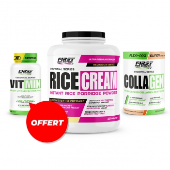 Nutrition & Santé : 1 Collagen 345g + 1 Rice Cream 1000g + 1 Vit Min 60 Gélules gratuit