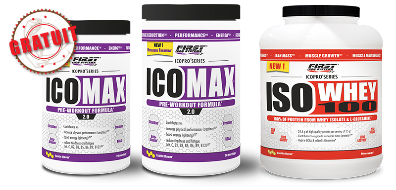 pack de 2 Icomax 2.0 et Iso Whey 100